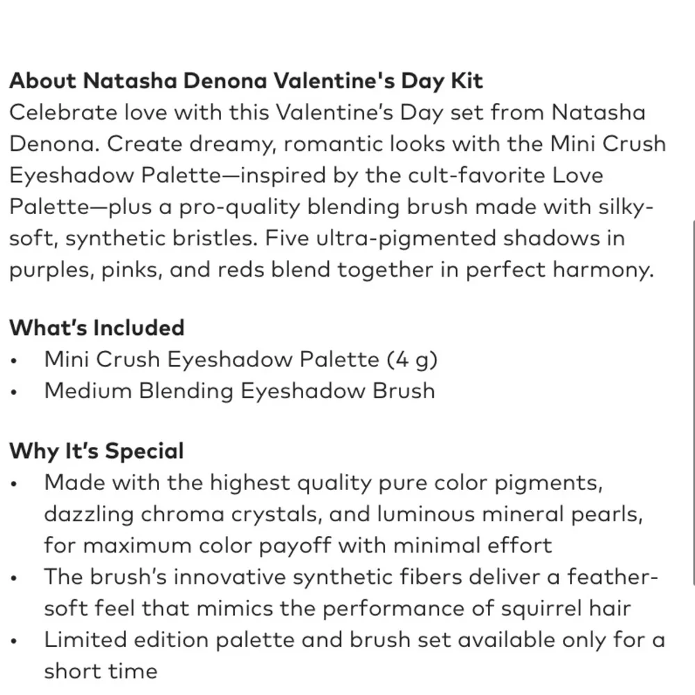 Natasha Denona Valentines Day Kit Crush Eyeshadow Palette & Brush Set BNIB